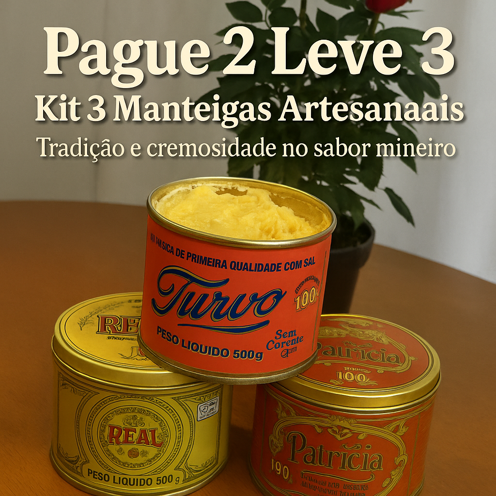 Kit 3 Manteigas 500g (Real + Turvo + Patricia) - Imagem 2